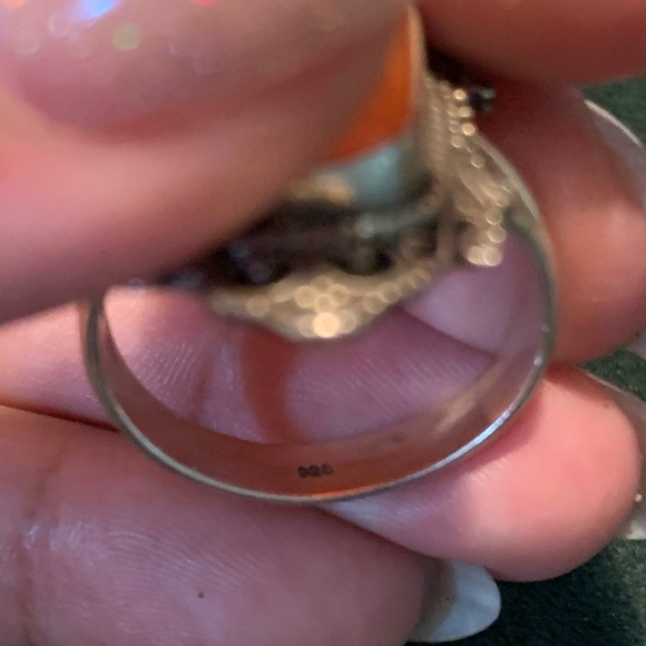 Boho sterling silver carnelian ring - Picture 7 of 8